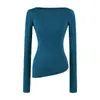 Camiseta de cuello barco ajustada irregular Falda midi ajustada al cuerpo Conjunto de Lyocell para mujer Capa base de primavera y otoño Falda midi
