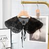 En stock Negro Organza Bordado Cuentas Cuello Falso Otoño Nueva Ropa vestido Cuello Decorativo Outlet de Fábrica