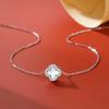 Collar Pequeño de la Suerte de Plata de Ley 925 para Mujer, Lujo Ligero de Alta Gama, Cadena para Clavícula con Colgante de Trébol de Cuatro Hojas de Nácar Natural