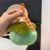 Felpa Imitación Pelo de Conejo Rex Cosas Buenas Suceden Llavero Colgante Caqui Colgante para Bolso Lindo Regalo de Cumpleaños para Mujeres