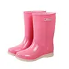 Botas de Lluvia para Mujer, Zapatos de Goma para Mujer, Estilo de Moda para Adultos, Zapatos de Lluvia Antideslizantes con Forro de Felpa para Cocina, Nuevos Zapatos Impermeables 2026 con Suelas Suaves