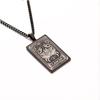 Collar de las Doce Constelaciones Europeo y Americano Transfronterizo Logo Colgante Militar Retro Hombre Tarot Acero Inoxidable Tarot