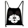Mochila Nueva de Dibujo con Cordón Estampado Colorido de Mickey Poliéster Gran Capacidad Moderna con Cordón para Niños Venta al por Mayor Caliente