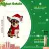 20 Piezas Adorable Perro Chihuahua Adornos de Madera para Navidad Decoración para Fiesta Navideña de Año Nuevo Colgantes