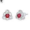Brincos de Prata Esterlina S925 com Pino, Novo Estilo, Nó Celta com Pedras do Zodíaco, para Mulheres, Brincos Versáteis de Alta Moda