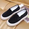 Sapatos de Pescador Estilo Chanel Femininos 2024 Primavera Novos Sola Grossa Slip-on Preguiçoso Sapatos Femininos Versátil Casual Sapatos de Lona