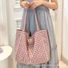 Bolso de Hombro Grande Capacidad Estilo Coreano Cuadros Ins 2025 Nuevo Moda Casual Bolso de Axila Bolso Tote para Viajero Estudiante