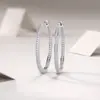 Pendientes de Moda Ins de Nicho Europeos y Americanos Plata de Ley 925 Pendientes Libres de Color Moissanita Pendientes Transfronterizos de Lujo Ligero de Alta Gama