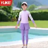 Traje de Baño para Niñas Traje de Baño Dividido con Protección Solar 2025 Nuevo Pantalón de Manga Larga Niñas Niñas Medianas y Grandes Traje de Baño para Aguas Termales para Niños