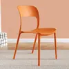Silla de Plástico Casual, Silla Cómoda con Respaldo para Descansar, Silla para Cafetería en Casa o Negociaciones, Silla de Comedor Apilable para Sala de Estar Transfronteriza