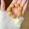 Pulsera a la Parrilla de Carbón de Raíz de Bodhi, la Más Lujosa del Mundo, con Cuentas Budistas y Cuentas de Oración, Diseñada para el Juego con la Punta de los Dedos y la Manipulación con Manos Pequeñas