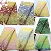 Hilo Dorado y Plateado Bordado Antiguo Brocado Jacquard Tela Cheongsam Brocado Africano Tela de Encaje