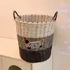 Cesta de Ropa Sucia Extra Grande, Cesta de Almacenamiento Linda con Forma de Perro Estilo Ratán, Cesto de Lavandería para Baño, Contenedor de Fieltro para Juguetes y Snacks