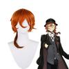 Zhongyuan Zhong Zhong peruca cosplay bagunçado micro rolo 50 CM alongado gradiente cabelo falso de alta temperatura de seda cabelo cabeça capa