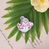 Vaca Doctora de Dibujos Animados Parche Acrílico DIY Mapache Ciervo Navideño Adorno Animal Muñeco de Nieve Amor Decoración Acrílica