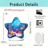 Adornos de Escritorio Acrílicos 2D Temáticos del Océano Transfronterizos en Forma de Corazones, Estrellas y Círculos, Decoraciones del Mundo Submarino para Sala de Estar y Dormitorio