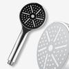 Cabezal de Ducha Hans de Una Sola Función con Impulso de Presión para Uso Doméstico, Cabezal de Ducha Manual Electroplateado, Dispositivo de Impulso de Presión