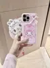 Popular Fofa Textura de Couro Kt Melody Adequado para Capa de Celular Apple 17Promax Iphone16 Desenho Animado 15 Coreano 14