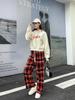 Seleccionados Cuidadosamente 2026 Nuevos Pantalones Florales Casuales de Hielo para Mujer, Holgados, con Cordón, de Cintura Alta, Pierna Recta, Talla Grande, Estilo Mom