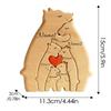 Adornos creativos de madera para hacer uno mismo, grabados para el hogar, familia, oso, rompecabezas, artesanías de madera, estatua popular de tallado de madera de animales