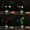 Decoración de emplatado de sashimi de comida occidental de hotel, flores y plantas alrededor del borde de la fuente de flores, decoración de fuente creativa, concepto artístico, pequeños adornos para platos fríos