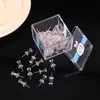 100 Caixas de Tachinhas de Ouro Transparentes, Tachinhas Criativas para Arte DIY para Fixar, Marcar, Decorar Paredes de Fotos