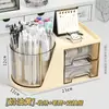 Caixa de Armazenamento de Canetas para Mesa de Escritório Integrada Mesa Infantil Estudante Armazenamento de Canetas Rotativo Alto Valor Simples Grande Capacidade Armazenamento