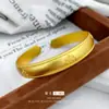 Oro de Arena Vietnamita Diseño Estilo Palacio Vintage Color Oro Antiguo Conservación del Color Loto Abierto Pulsera Brazalete para Mujeres Venta al por Mayor