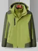 Chaqueta exterior 3 en 1 con logo personalizado, forro interior desmontable, chaqueta de plumas de dos piezas