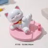 Suporte de Celular Gato da Sorte Fofo Desenho Animado Criativo Suporte Preguiçoso para Desktop Ornamento de Mesa Presente para Casal