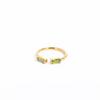 Anel de abertura ajustável S925 prata pedra verde europeu e americano temperamento moda simples retro geométrico japonês e coreano anel feminino