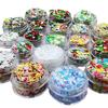 Lentejuelas navideñas de gran venta transfronterizas con forma de árbol de Navidad, copos de nieve ultrafinos, láser, estrella de cinco puntas, gel para manualidades, arena para gotear.
