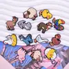 Nuevos Accesorios DIY de Animales de Dibujos Animados Decoración Plana Chanclas Pasador Accesorios de Joyería Parches Lindos de Goma Suave de PVC