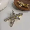 Nuevo Clip para el Cabello de Estrella de Mar de Aleación con Diamantes Completos Estilo Coreano Dongdaemun Pasador Simple para la Parte Posterior de la Cabeza Clip para el Flequillo Pasador de Cabello