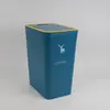 Cubo de basura cuadrado personalizado de fábrica Creativo para dormitorio baño hogar tipo prensa con tapa procesamiento de cubo de basura cuadrado