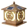 Valla Impermeable Exterior para Patio de Villa, Farol para Pilar de Puerta de Muro Exterior, Nuevo Estilo Chino Farol Solar para Pilar