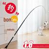 Vara de gato retrátil engraçada, fio de aço, pena, 1,8 m, super longa, pesca, auto-brinquedo de gato resistente a mordidas com sino, aliviando suprimentos para animais de estimação