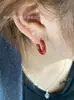 Pendientes Acrílicos Europeos y Americanos de Nicho, Nuevos, Modernos, Pendientes de Temperamento Simple, Color Rojo Vino, Pendientes de Alta Calidad, Nuevos