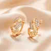 Xuping Brazaletes Rusos Transfronterizos para Oreja, Aros Color Oro de 18K con Incrustaciones de Diamantes, Joyería de Lujo Ligero de Alta Gama al por Mayor para Mujeres