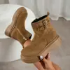 Nuevas botas cortas estilo Birkenstock de invierno 2026 para mujer, con forro de felpa, aislamiento engrosado y un diseño cálido, que aumenta la altura y de suela gruesa, perfectas para condiciones de nieve.
