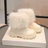 Botas de Cuero Versátiles para Niñas 2026 Otoño/Invierno Nuevas Elegantes Chic Botas de Media Caña Apertura Peluda Suela Suave Botas Chimenea Botas de Moda