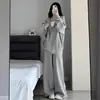 Modelo Aprimorado, Por Favor, Veja o Produto Real Antes de Fazer um Pedido # Conjunto Esportivo com Capuz Solto Estilo Coreano Primavera e Outono Feminino