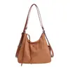2026 Nuevo Bolso de Hombro Individual Retro de Gamuza y Felpa de Nicho para Mujer, Bolso Tote de Cuero Suave de Gran Capacidad, Bolso de Axila Versátil y de Moda