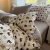 Novo Conjunto de Roupa de Cama Macio e Fofo de Algodão de Quatro Peças 2026, Conjunto de Roupa de Cama Artístico Fresco e Fofo para Estudantes de Três Peças