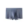 Roupa Íntima Masculina de Seda Gelada com Sensação Fresca, Confortável, Respirável no Virilha, Verão, Ultrafina, Sensação de Pele Nua, Jacquard, Cor Sólida, Boxer Briefs, Atacado