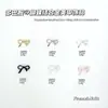 Versión Mini Mariposa de Aleación Japonesa y Coreana Accesorios Metálicos para Arte de Uñas Textura Simple Corbata de Moño Accesorios para Uñas DIY
