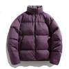 90 Chaqueta de plumón gruesa con cuello alto de terciopelo 2024 Invierno Nuevo Diseño de empalme de forro polar Chaqueta tipo panal a prueba de viento Q