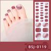Zhengxiang Calcomanías Personalizadas de Gel para Uñas Arte Francés para Pies Luz UV Semi-horneadas Semi-curadas Calcomanías para Uñas de los Pies Venta al Mayoreo Comercio Exterior