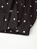 ZA comercio exterior transfronterizo artículo popular de ropa para mujer 2026 otoño nuevo moda europea y americana chaqueta bomber holgada de puntos negros