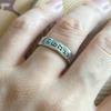 Anel Mantra de Seis Caracteres Vintage Anel Liso Design para Dedo Indicador Paz Anel Largo Anel Aberto Masculino